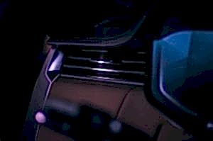 a close up of a car's air vent